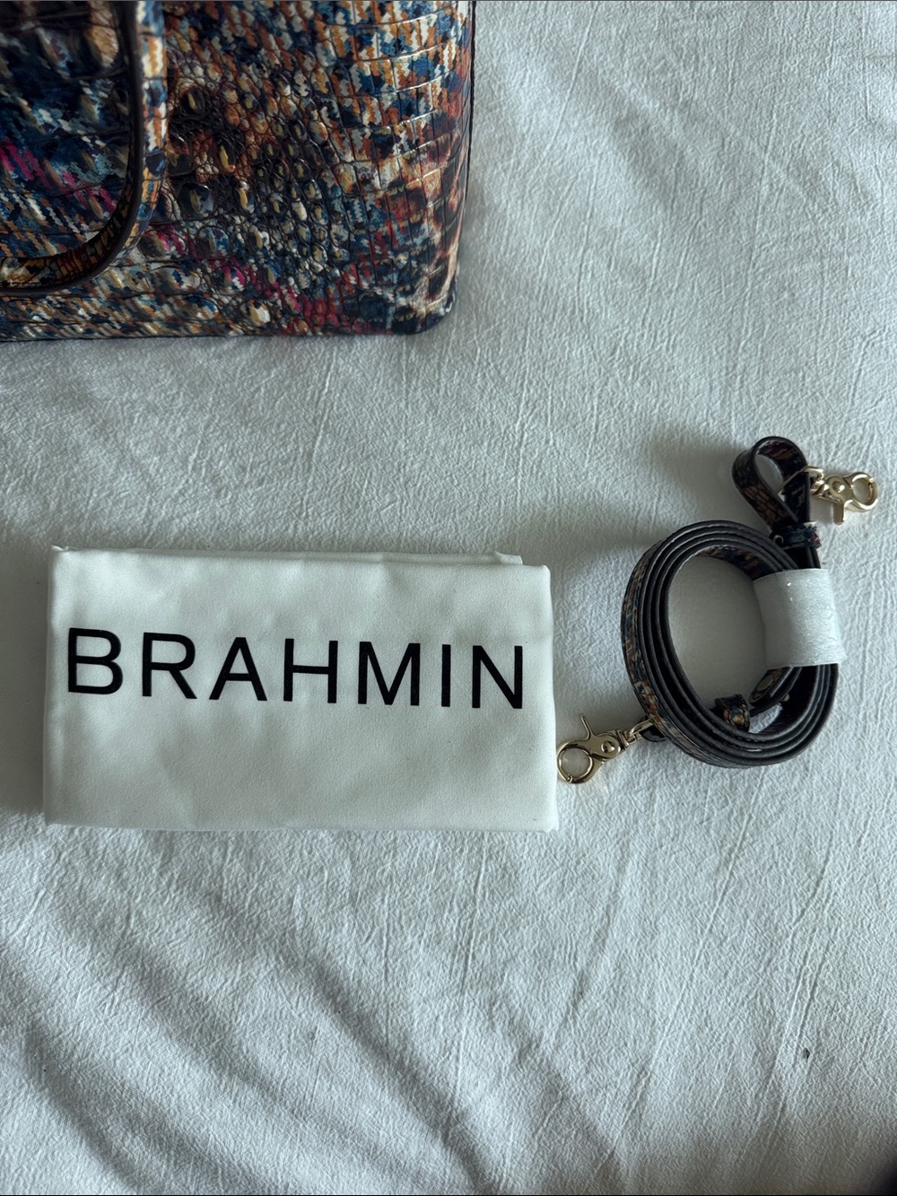 Brahmin Multicolor Python-Print Satchel - Picture 5 of 5